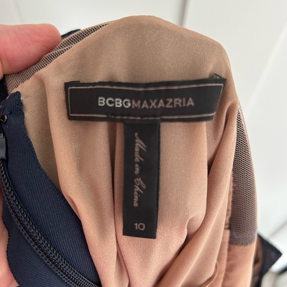 BCBG Floral Blue & Black Dress - Picture 2 of 4